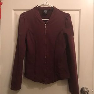 Smashing grandpa fitted purple cotton jacket. Sz 3